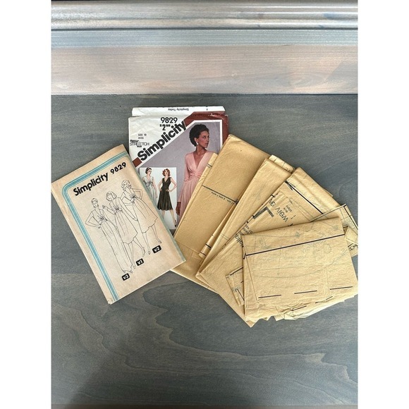 Simplicity Vintage Cut Misses Dress in Two Lengths Size 10 Pattern No 9829 - Picture 5 of 7